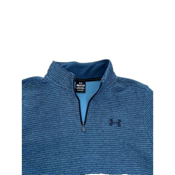 Under Armor Storm Blue Quarter Zip Pullover Jacket. Mens‎ Small. - Picture 2 of 7